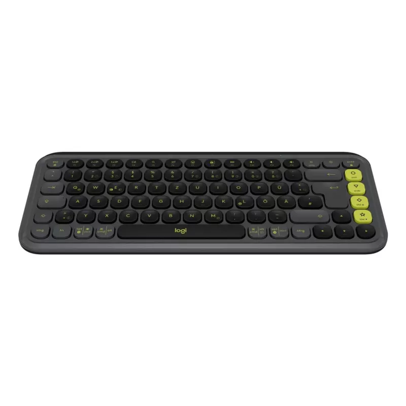 LOGITECH langaton näppäimistö - Pop Icon Keys - grafiitti & vihreä Qwertz Deutsch