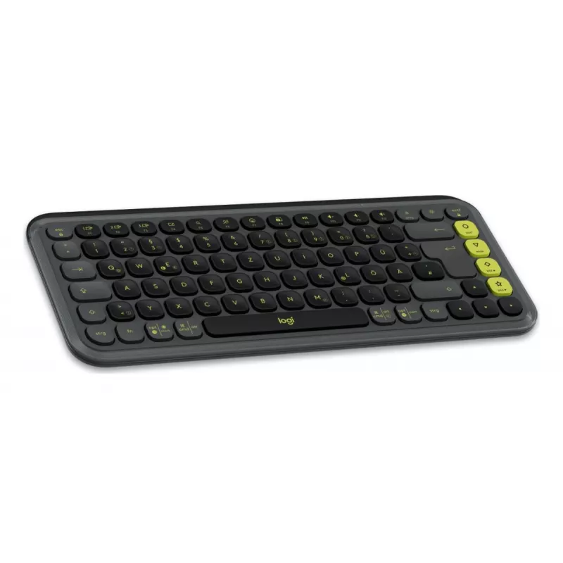 LOGITECH langaton näppäimistö - Pop Icon Keys - grafiitti & vihreä Qwertz Deutsch