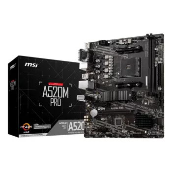 MSI A520M PRO emolevy AMD A520 kanta AM4 micro ATX