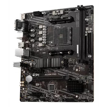 MSI A520M PRO emolevy AMD A520 kanta AM4 micro ATX