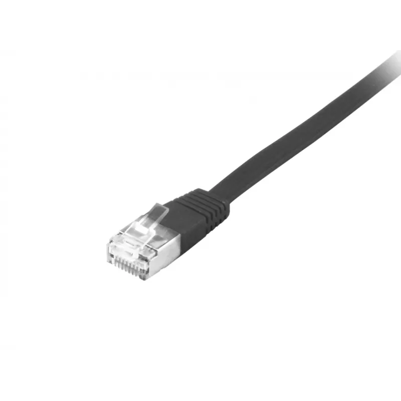Verkkokaapeli Equip Cat.6A U/FTP litteä patch-kaapeli RJ-45 0,5 m musta