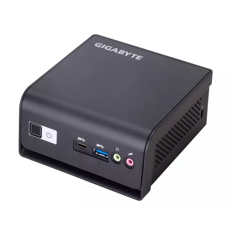 Gigabyte BRIX GB-BMCE-4500C (rev. 1.0) minitietokoneen barebone, Intel Celeron N4500, DDR4 SO-DIMM, Wi-Fi 5, Bluetooth 4.2, GbE, tuuleton