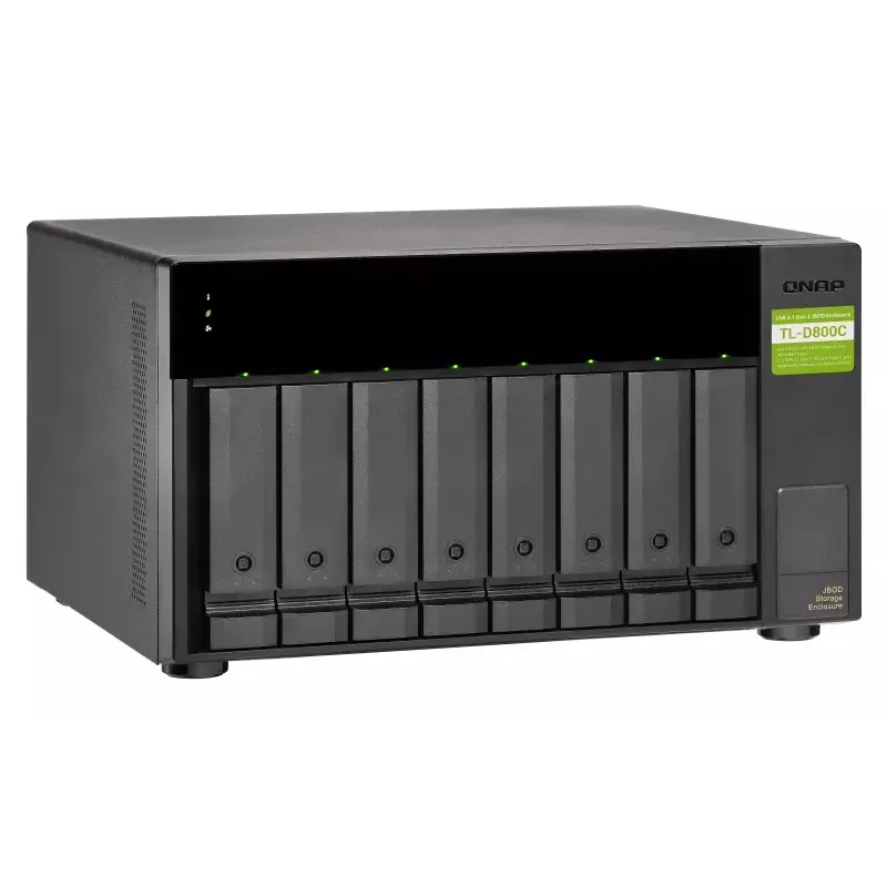 QNAP TL-D800C - kiintolevyteline - JBOD - 8 paikkaa (SATA-600) - USB 3.2 Gen 2 (ulkoinen)