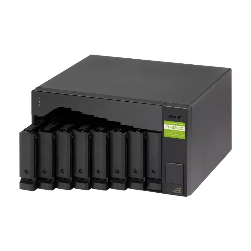 QNAP TL-D800C - kiintolevyteline - JBOD - 8 paikkaa (SATA-600) - USB 3.2 Gen 2 (ulkoinen)