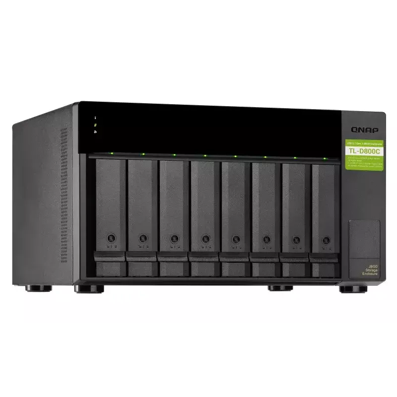 QNAP TL-D800C - kiintolevyteline - JBOD - 8 paikkaa (SATA-600) - USB 3.2 Gen 2 (ulkoinen)