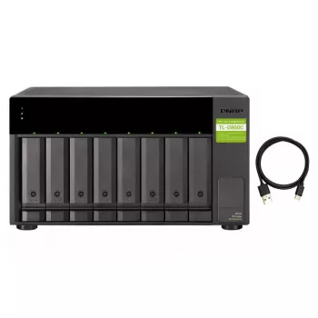 QNAP TL-D800C - kiintolevyteline - JBOD - 8 paikkaa (SATA-600) - USB 3.2 Gen 2 (ulkoinen)