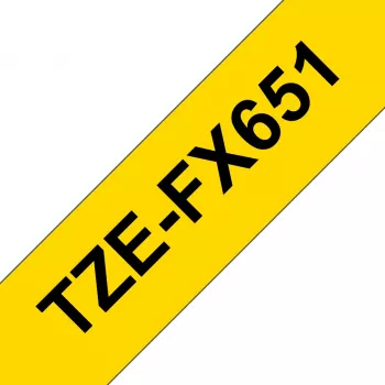 Brother TZE-FX651 tarranauha musta keltaisella TZ