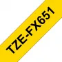 Brother TZE-FX651 tarranauha musta keltaisella TZ