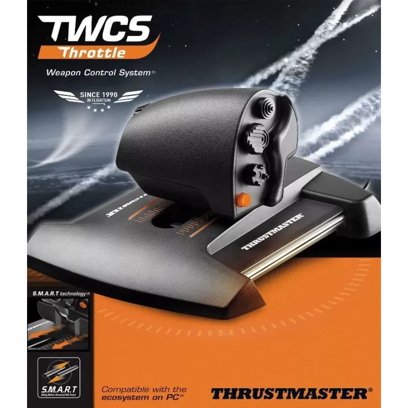 Thrustmaster TWCS Throttle musta USB-joystick analoginen PC