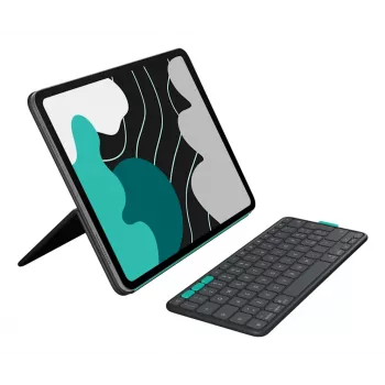 LOGITECH Flip Folio grafiitti – iPad Pro 13 inch (M4) iPad Air 13 inch (M2 & M3) – Qwertz saksa