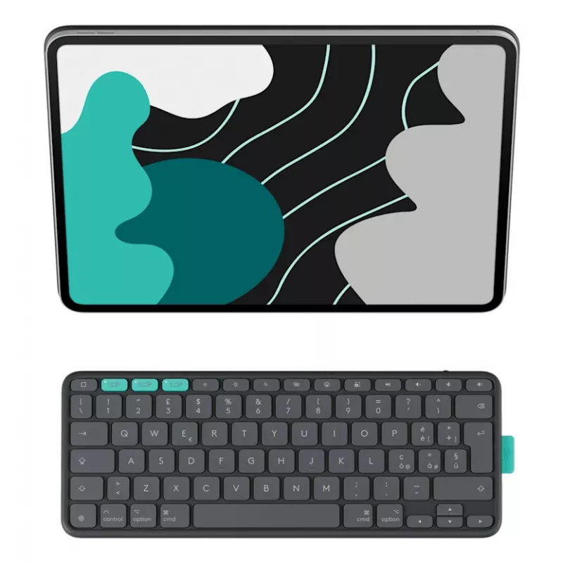 LOGITECH Flip Folio grafiitti – iPad Pro 13 inch (M4) iPad Air 13 inch (M2 & M3) – Qwertz saksa