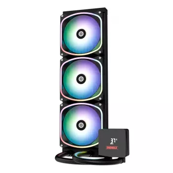 All-in-One-nestemäähdytys ENERMAX Aquafusion II 360 mm, 120 mm tuuletin, 380 W TDP, musta
