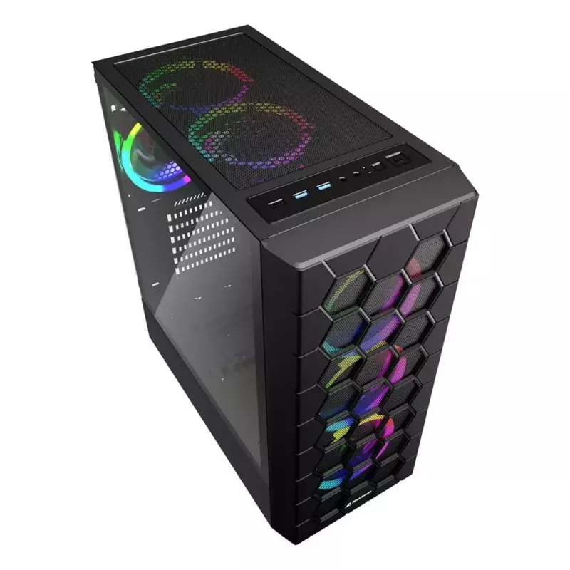 PC-kotelo Sharkoon RGB HEX Desktop musta