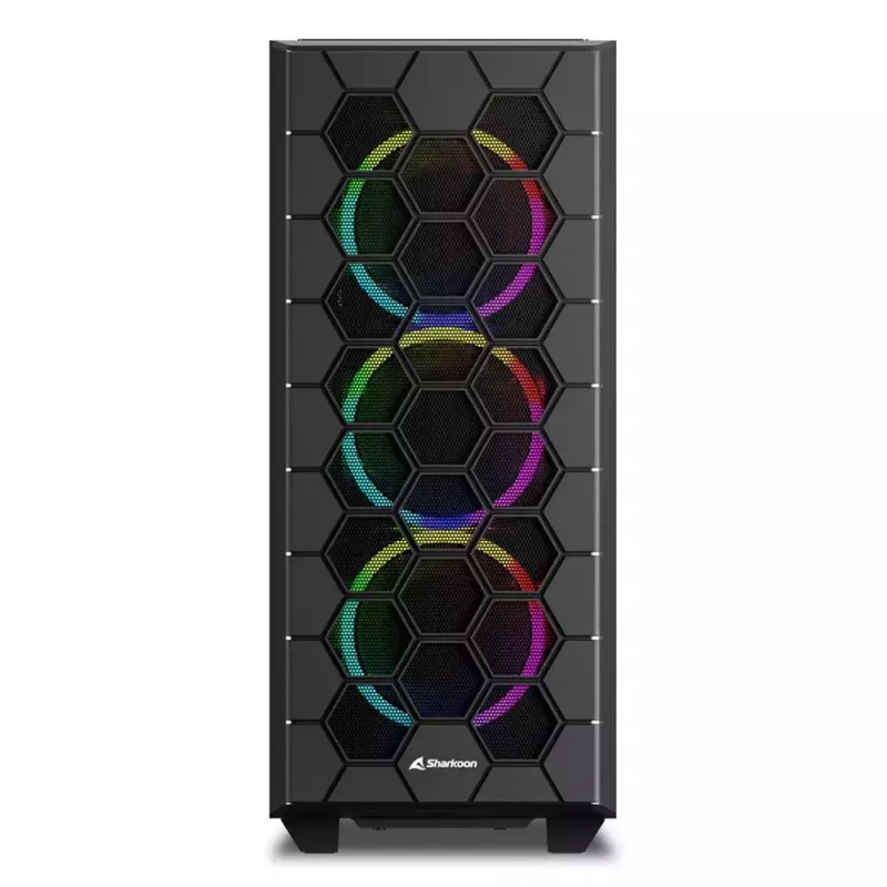 PC-kotelo Sharkoon RGB HEX Desktop musta