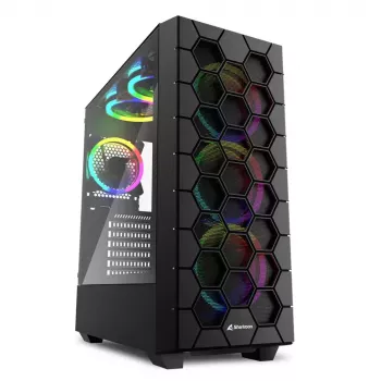 PC-kotelo Sharkoon RGB HEX Desktop musta