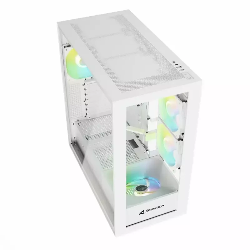 PC-kotelo Sharkoon Rebel C60 Midi-Tower valkoinen