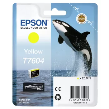 Mustepatruuna Epson T7604 keltainen