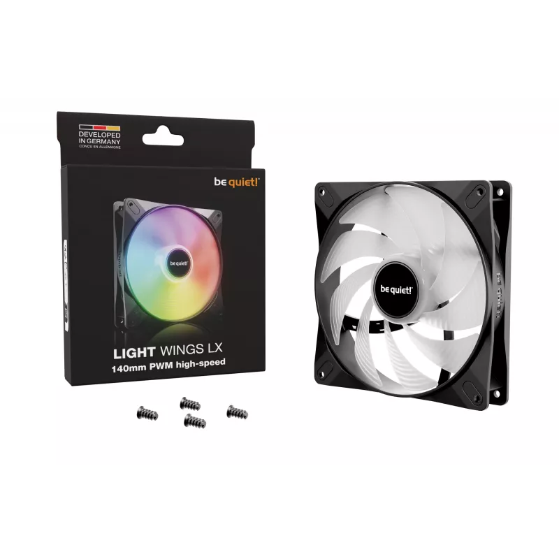 be quiet! LIGHT WINGS LX 140mm PWM High-Speed kotelotuuletin 14 cm musta 1 kpl