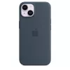 APPLE iPhone 14 - silikonikotelo MagSafe-yhteensopiva - Storm Blue