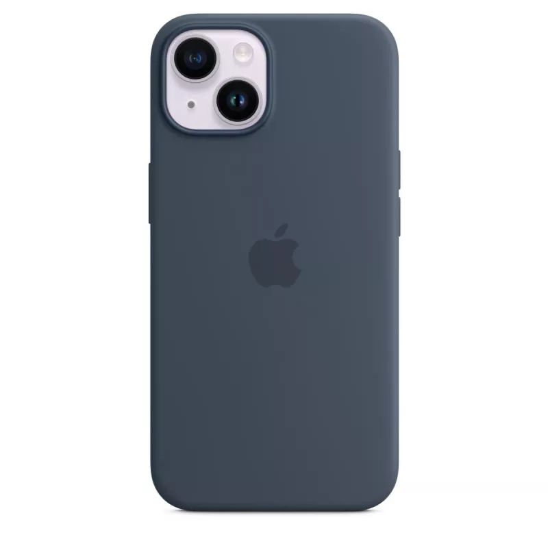APPLE iPhone 14 - silikonikotelo MagSafe-yhteensopiva - Storm Blue