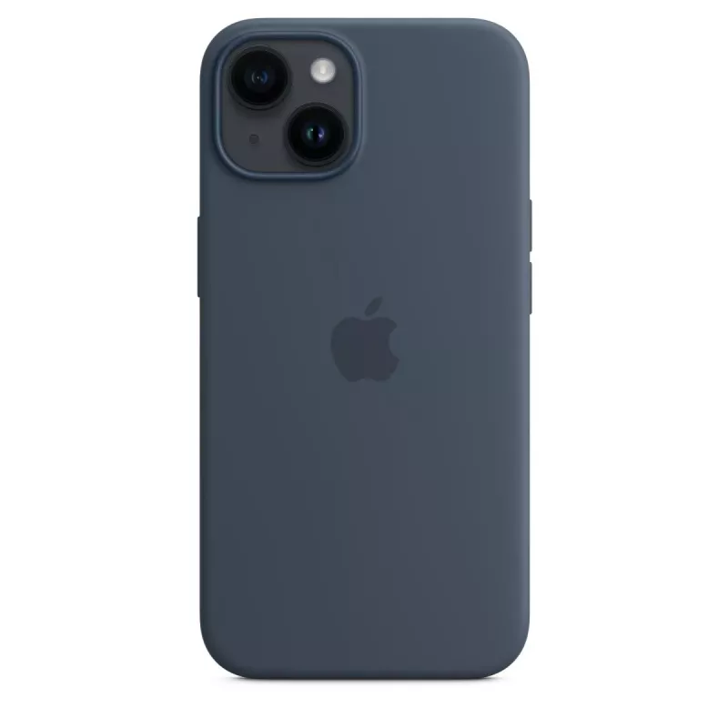 APPLE iPhone 14 - silikonikotelo MagSafe-yhteensopiva - Storm Blue