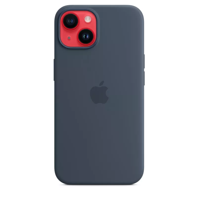 APPLE iPhone 14 - silikonikotelo MagSafe-yhteensopiva - Storm Blue