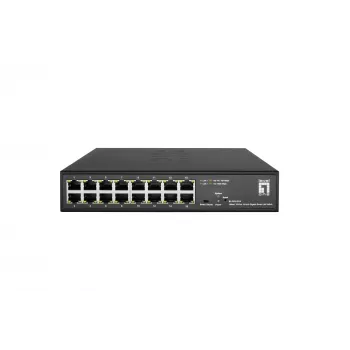 Hallittava kytkin LevelOne Hilbert 10 inch 16-porttinen Gigabit Smart Lite -kytkin