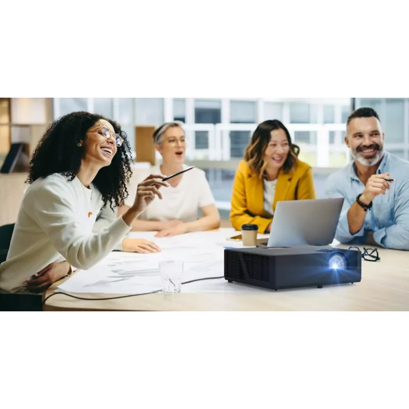 Optoma ZU607TST lyhyen projisointietäisyyden laserprojektori, DLP, WUXGA 1920x1200, 6000 ANSI-lumenia, musta