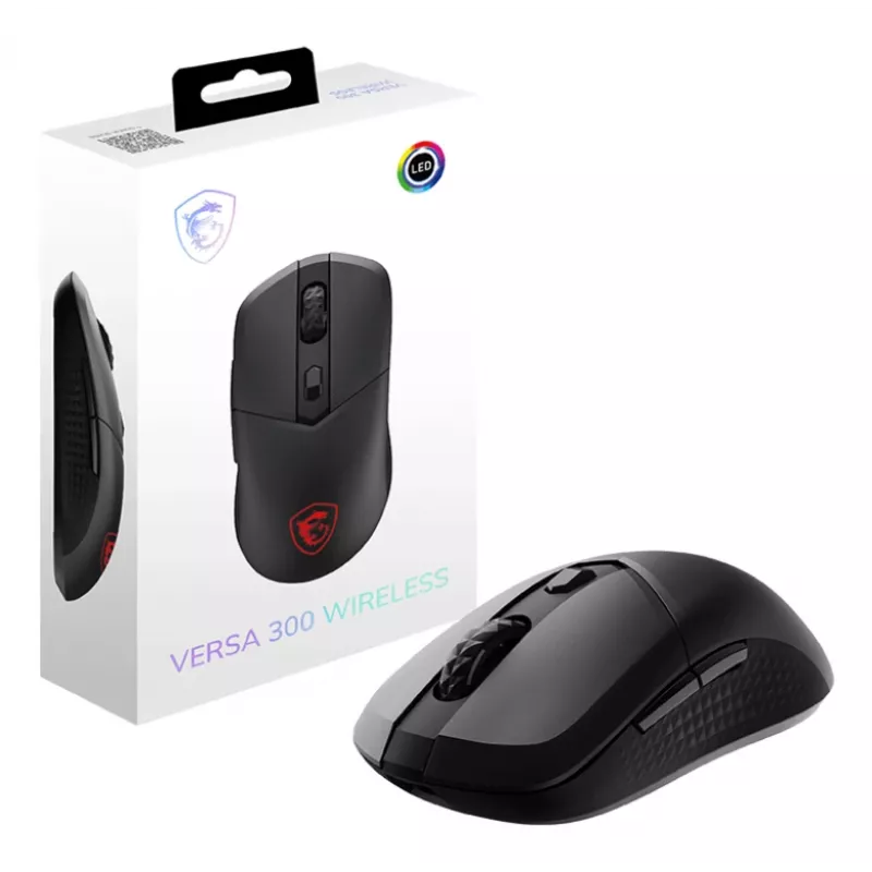 MSI VERSA 300 -hiiri pelikäyttöön oikeakätinen RF Wireless + Bluetooth + USB Type-C optinen 8000 DPI