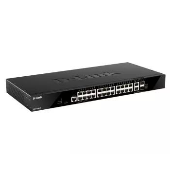 D-Link DGS-1520-28/E -verkkokytkin Managed L3 10G Ethernet (100/1000/10000) 1U musta