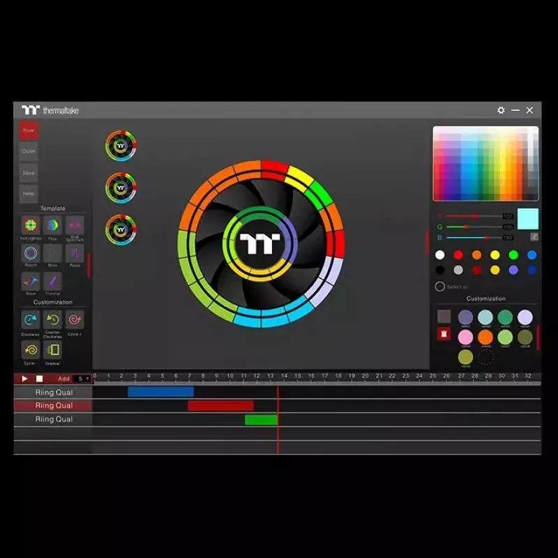 Tuuletin Thermaltake Riing Quad 12 RGB