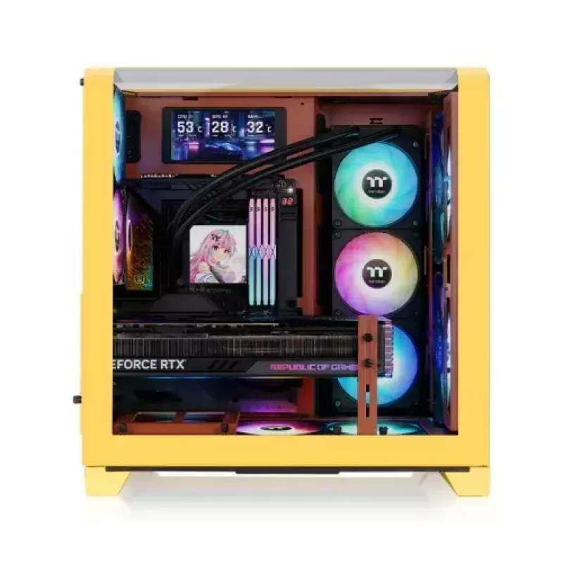 Midi-Tower-kotelo Thermaltake CA-11F-00MMWN-00, karamelli, PS2-tuki, 120–200 mm tuuletin