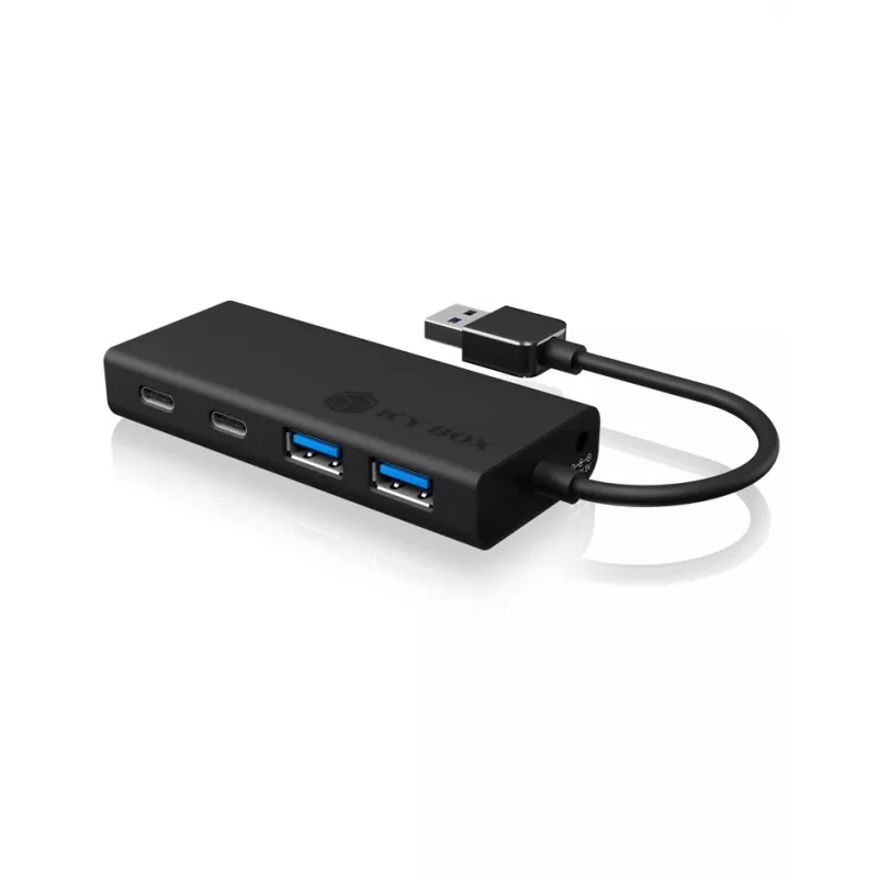 ICY BOX IB-HUB1426-U3 USB 3.2 Gen 1 (3.1 Gen 1) Type-A 5000 Mbit/s musta
