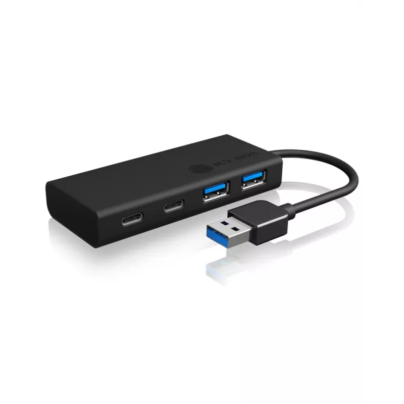 ICY BOX IB-HUB1426-U3 USB 3.2 Gen 1 (3.1 Gen 1) Type-A 5000 Mbit/s musta