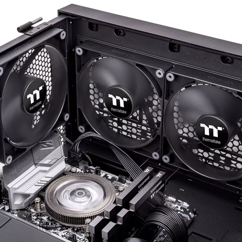 THERMALTAKE PC-tuuletin - CT120 - 12 cm - musta - 2 kpl:n pakkaus