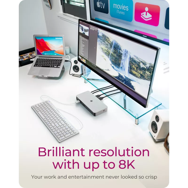 ICY BOX 10-in-1 USB4 Type-C telakointiasema kahdella videolähdöllä