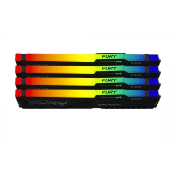 Kingston Technology FURY Beast 128GB 5200MT/s DDR5 CL40 DIMM (4 kpl:n sarja) RGB XMP