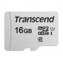Transcend MicroSDHC-kortti 300S 16GB UHS-I U1 ilman sovitinta