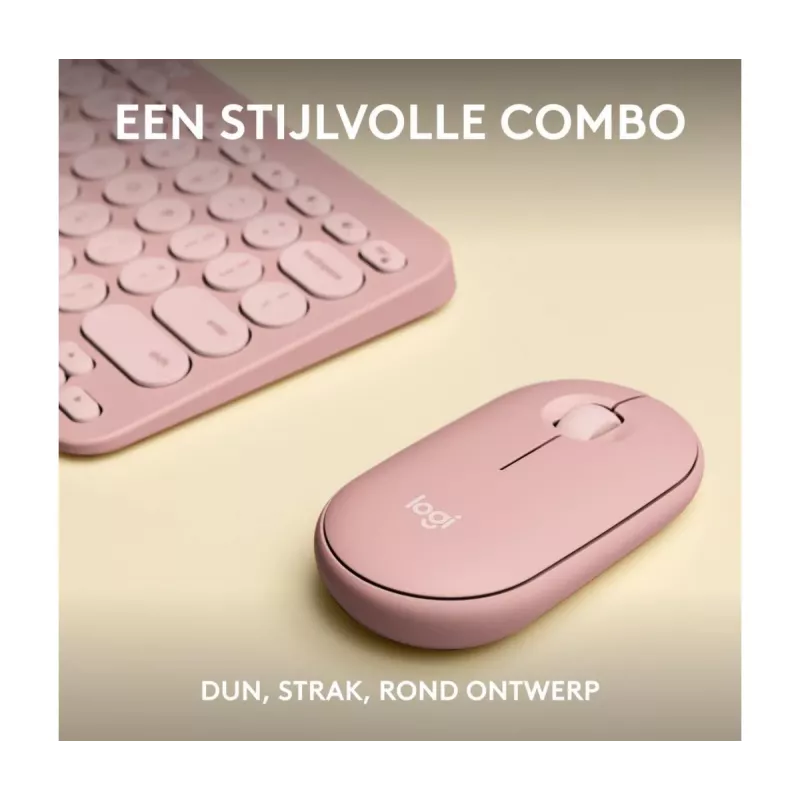 Logitech Pebble 2 Combo langaton näppäimistö ja hiiri pinkki QWERTY