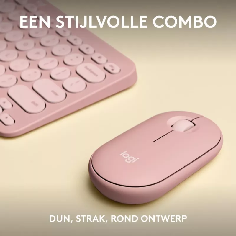Logitech Pebble 2 Combo langaton näppäimistö ja hiiri pinkki QWERTY