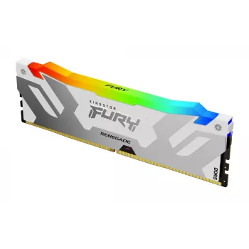 Kingston Technology FURY 64GB 6400MT/s DDR5 CL32 DIMM (2 kpl:n pakkaus) Renegade RGB valkoinen XMP