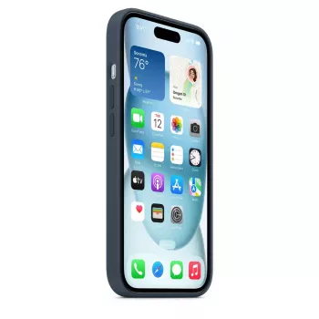 Suojakotelo Apple iPhone 15 silikoni MagSafe Storm Blue