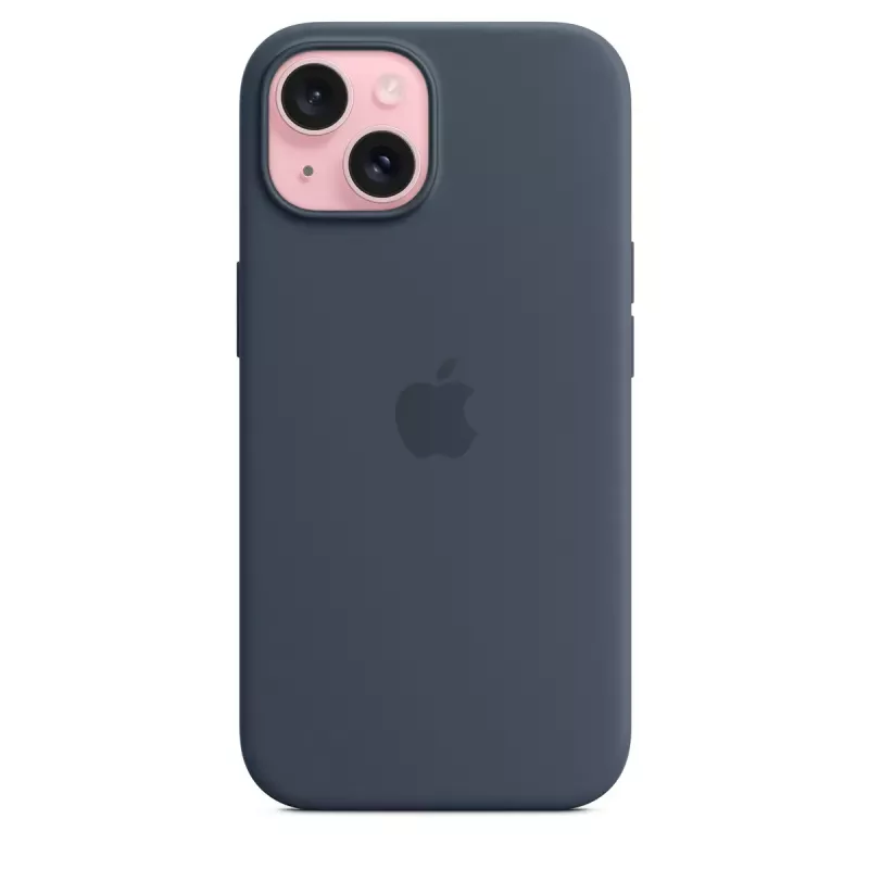 Suojakotelo Apple iPhone 15 silikoni MagSafe Storm Blue