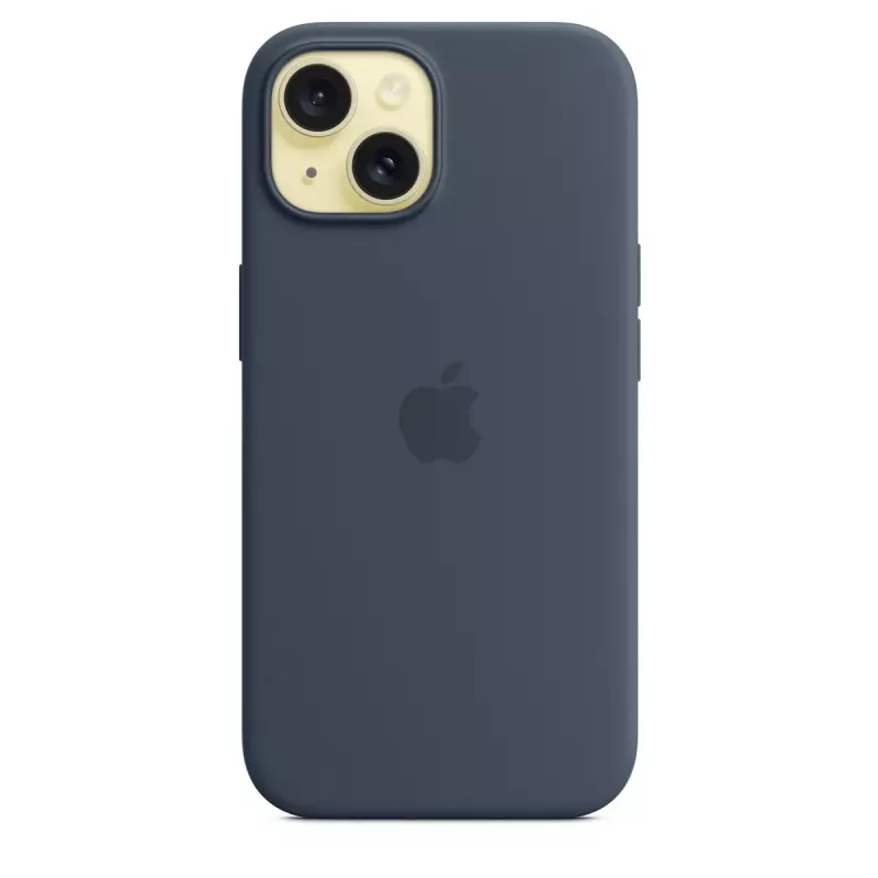 Suojakotelo Apple iPhone 15 silikoni MagSafe Storm Blue