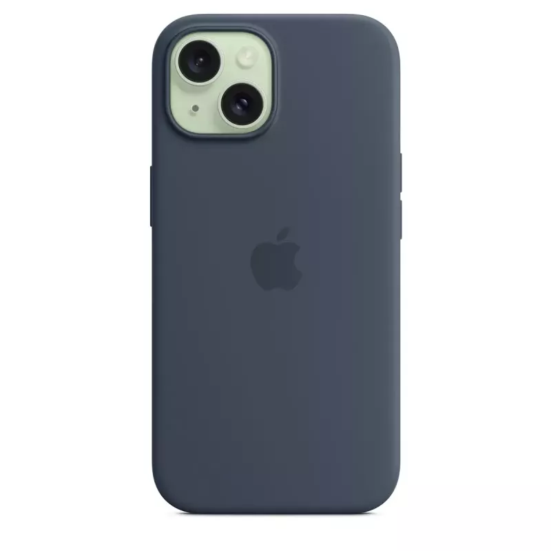 Suojakotelo Apple iPhone 15 silikoni MagSafe Storm Blue