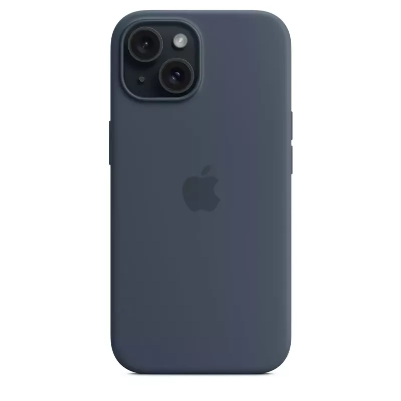 Suojakotelo Apple iPhone 15 silikoni MagSafe Storm Blue