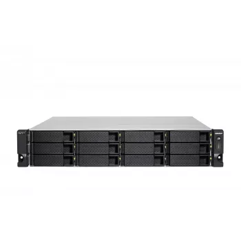 QNAP TS-H1886XU-RP-R2 NAS-teline (3U) Intel® Xeon® D D-1622 32 GB DDR4 0 TB QuTS hero Black, harmaa