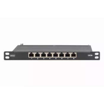 DIGITUS patch-paneeli CAT6A suojattu, 8-porttinen 1/2U, 10