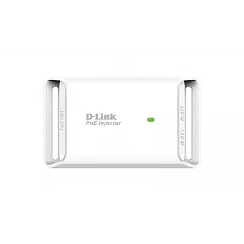 D-Link DPE-101GI 1-porttinen Gigabit PoE -injektori, 10/100/1000 Mbit/s, 48 V, enintään 19,2 W, 100 m, valkoinen