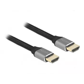 DELOCK Ultra High Speed HDMI-kaapeli - A-uros / A-uros - 48 Gbps 8K 60 Hz - 3 m - harmaa